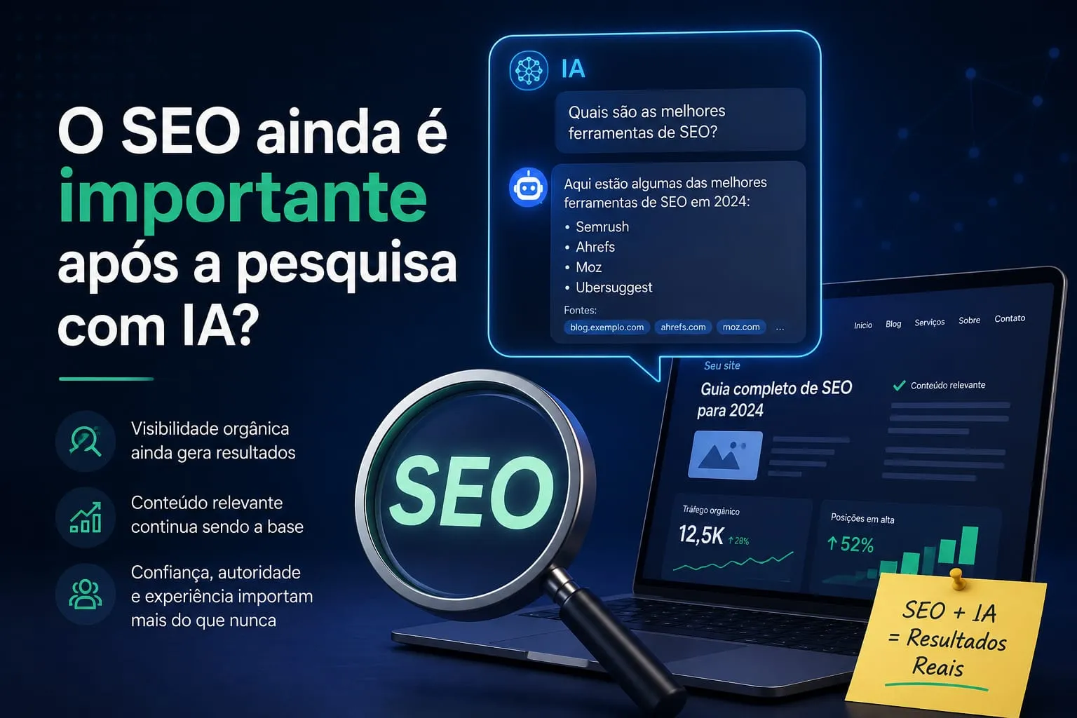 Gradiente azul e amarelo representando caminhos diferentes até uma mesma resposta