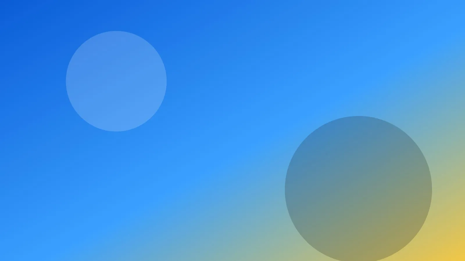 Blue and yellow gradient representing the layers of a web page
